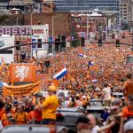 Kansas City locals join Oranje fans' traditional fan walk to the stadum for the NetherlKansas City locals join Oranje fans' traditional fan walk to the stadum for the Netherlands vs Tunisia World Cup match, 25 June 2026ands vs Tunisia World Cup match, 25 June 2026