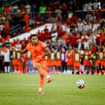 Justin Kluivert of the Netherlands during the penalty shootout in the FIFA World Cup 2026 Round of 32 match between the Netherlands and Morocco at Monterrey Stadium in Monterrey, Mexico, on June 29, 2026.