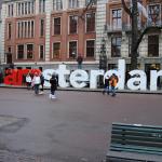 "I Amsterdam" letters in Amsterdam Inner Stadt.