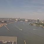 Looking west along the IJ River in Amsterdam on a scorching hot day. 26 June 2026