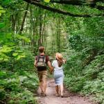 Walking through a forest