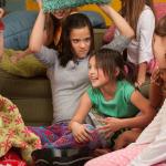Kids at a sleepover.