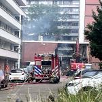 Emergency services at the scene of an explosion and fire on Osdorper Ban in Amsterdam Nieuw-West, 12 June 2026