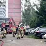 Emergency services at the scene of an explosion and fire on Osdorper Ban in Amsterdam Nieuw-West, 12 June 2026