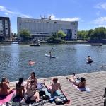 People swimming in Amsterdam. June 20, 2026.