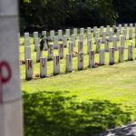 White supremacist slogans, statements against the leaders of Ukraine and Russia, and anti-Islam remarks spray painted on graves and monuments at the Soviet WWII cemetary in Leusden. 10 July 2026