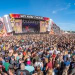 Large crowd of people around a stage at the Zwarte Cross festival in 2022