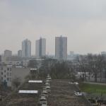 De Esch neighborhood in Rotterdam, photo taken from an apartment building on Hermin Bavincklaan on 1 April 2018