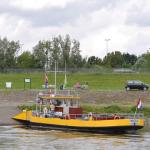 A river ferry on the IJssel in Gelderland. July 19, 2011.