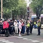 Football fans gather in Amsterdam-Oost to celebrate Morocco’s World Cup victory over Canada. 4 July 2026