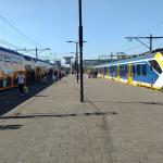 NS sprinter and intercity trains at Rotterdam Stadion Station, 24 June 2023