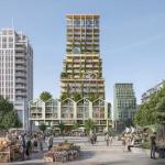 A rendering shows what the new residential buildings planned for Markt 10 and Frankrijklaan in Zoetermeer, Netherlands, could look like.