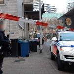 Police at gold theft in Rotterdam, Coolsingel