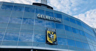 Vitesse Arnhem logo on their stadium the Gelredome. 