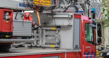 Sideview of a firetruck in Amsterdam, 29 May 2023