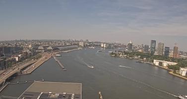 Looking west along the IJ River in Amsterdam on a scorching hot day. 26 June 2026