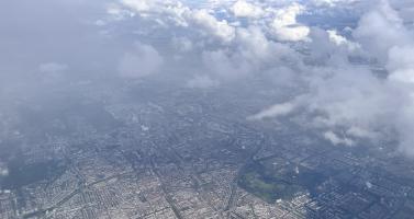 Storm clouds developing over the southern portion of The Hague at the end of the afternoon. 9 June 2026